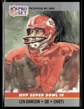 1990 Pro Set #4 Len Dawson Super Bowl MVP Collectibles Football Card 2601C