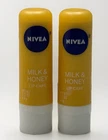 2 nivea milk & honey lip balm 0.17oz original formula