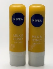 2 nivea mil & honey lip balm 0.17oz ea