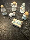 Vintage Ceramic Mini Nativity Set 6 Piece Unbranded Hand Painted — photo 1
