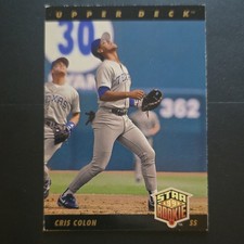 Upper Deck 1992 Final Edition Star Rookie Cris Colon #14 Rookie Rangers MLB Card
