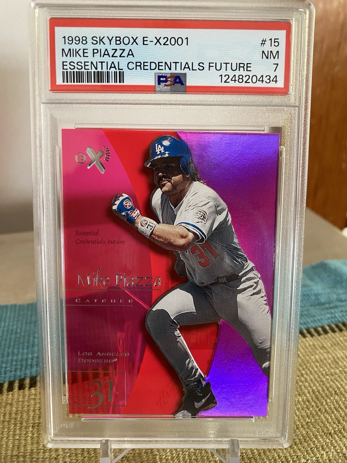 Mike Piazza 1998 Skybox E-X2001 Essential Credentials Future /86 PSA 7 Rare 90s
