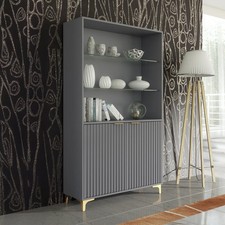 Display Cabinet 100cm Grooved