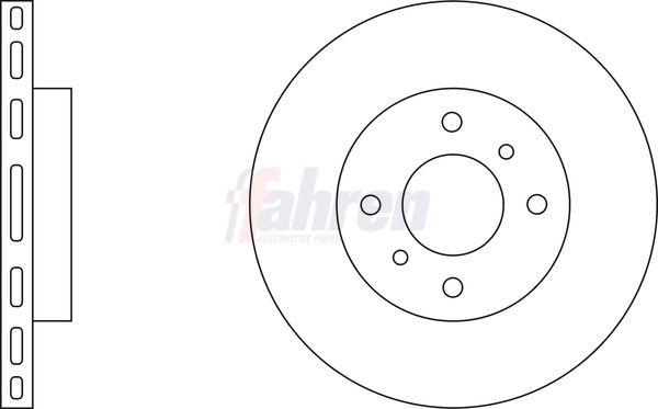 2x Front Brake Disc For Nissan Fahren FBD6049 Outer Ø 279mm Vented