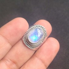 Natural Rainbow Moonstone 925 Sterling Silver Handmade Ring All Size Available