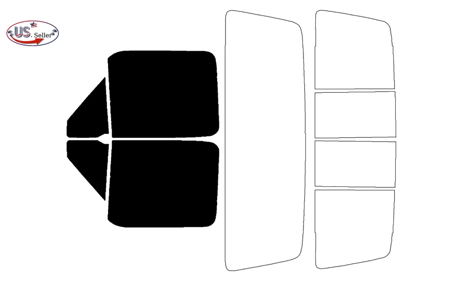 Kit de película de tinte de ventana de 2 capas precortada para Ford F250/F350/F450 1992-1996 cabina regular Foto 2 de 4