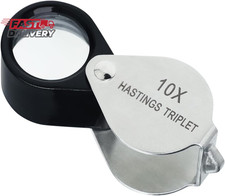 Hastings Triplet Loupe 10X Jeweler'S Loupe with 16Mm Triplet Lens Foldable Tiny