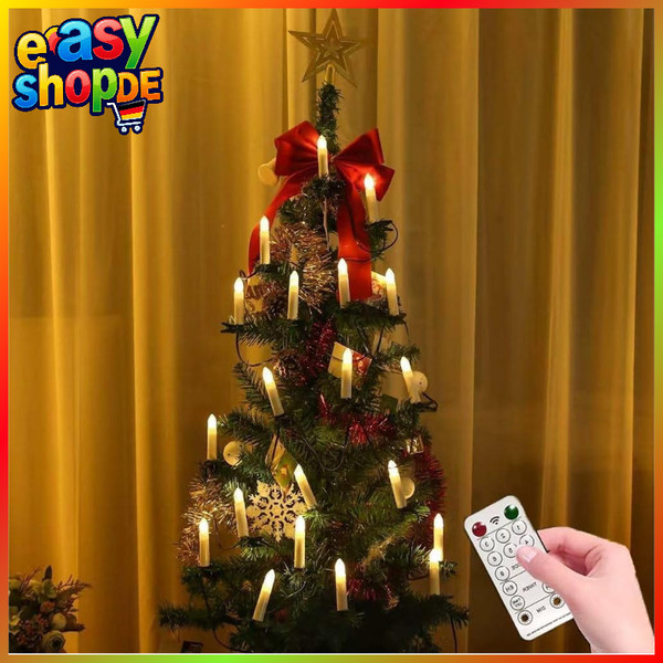 Lichterkette 20 Led Kerzen Mit Clip 11M 8 Lichtmodi Weihnachtsbaum Deko Innen-image