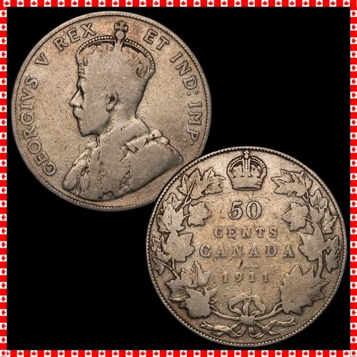 1911 Canada 50 Cents — photo from the most recent tracked eBay sale