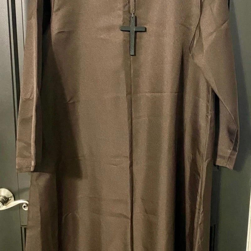 Disfraz de Halloween sacerdote, monje, mago o túnica Jedi Foto 2 de 3