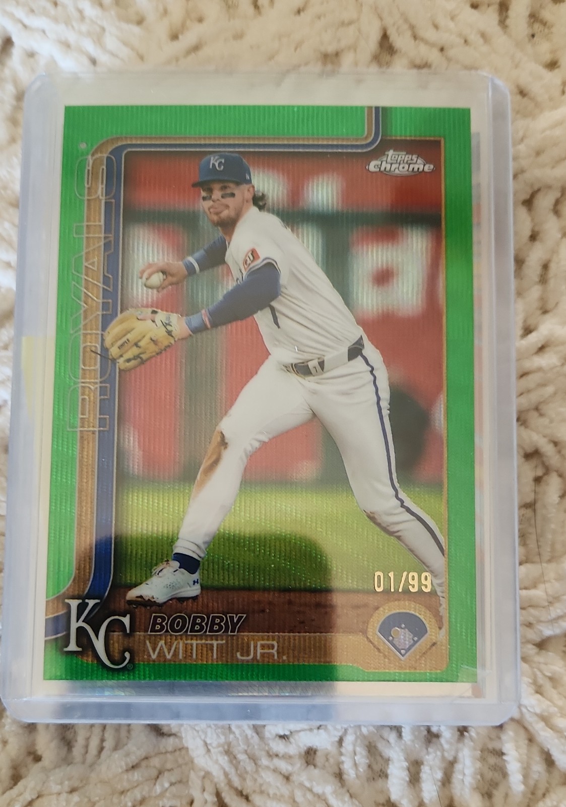 2025 Topps Chrome - Bobby Witt Jr. #93 Green Wave Refractor /99