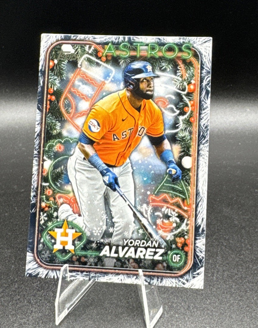 Yordan Alvarez #H117 Baseball Cards 2024 Topps Holiday trading card — raw and PSA graded price guide