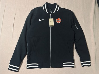 Nike Canada Soccer Team Bomber Jacket Black Men's Sz Medium M62424
