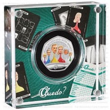 2026 Royal Mint CLUEDO Fifty Pence 50p Coloured Silver Proof Coin