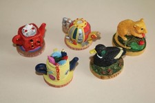 Tetley Tea Folk 2x Animals and 3x Tea Pots