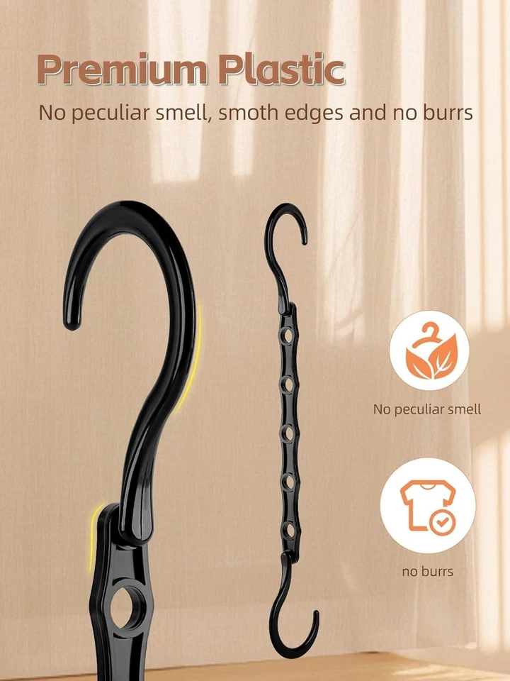 HOUSE DAY Organizadores de Armario y Almacenamiento, Ahorro de Espacio Perchas Paquete de 10 - Universidad Foto 3 de 4