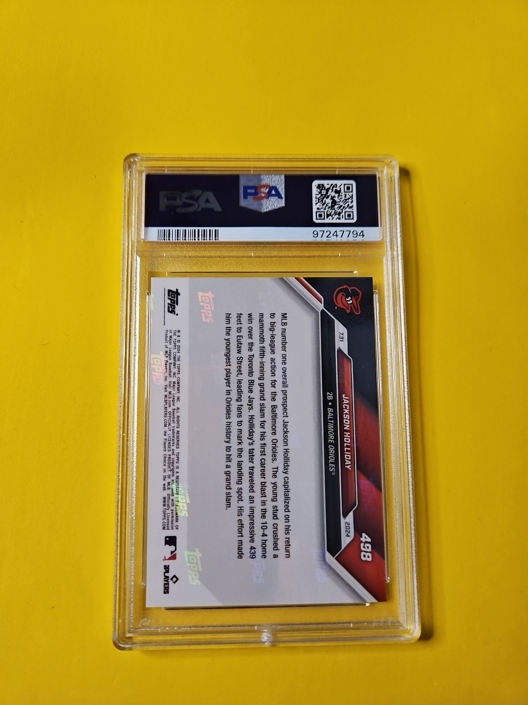 ROOKIE JACKSON HOLLIDAY RC 2024 TOPPS NOW PSA 10 GEM MINT! BALTIMORE ORIOLES 💰⏫ view 17