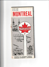 Montreal, Québec vintage 1967 Supertest Oil map