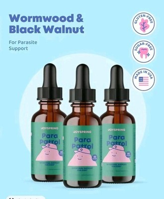 LOT OF 3 JOYSPRING Para Patrol Intestinal Support Kids 30 ml Drops NEW 