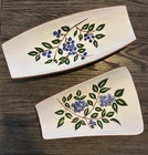 Set of 2 Stangl Pottery Blueberry Bread Tray and Relish Tray Vintage USA