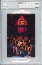 SIGNED NEW FOUND GLORY LISTEN UP ALBUM PHOTO CARD BAS BECKETT COA AUTOGRAPH AUTO