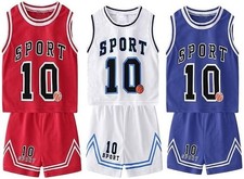 Sports Athletic Jersey Shorts Set Todder Boys Jerseys Outfit 2 Piece Basketba...