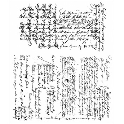 Stampers Anonymous Tim Holtz Cling Stamps 7''X8.5''-Ledger Script