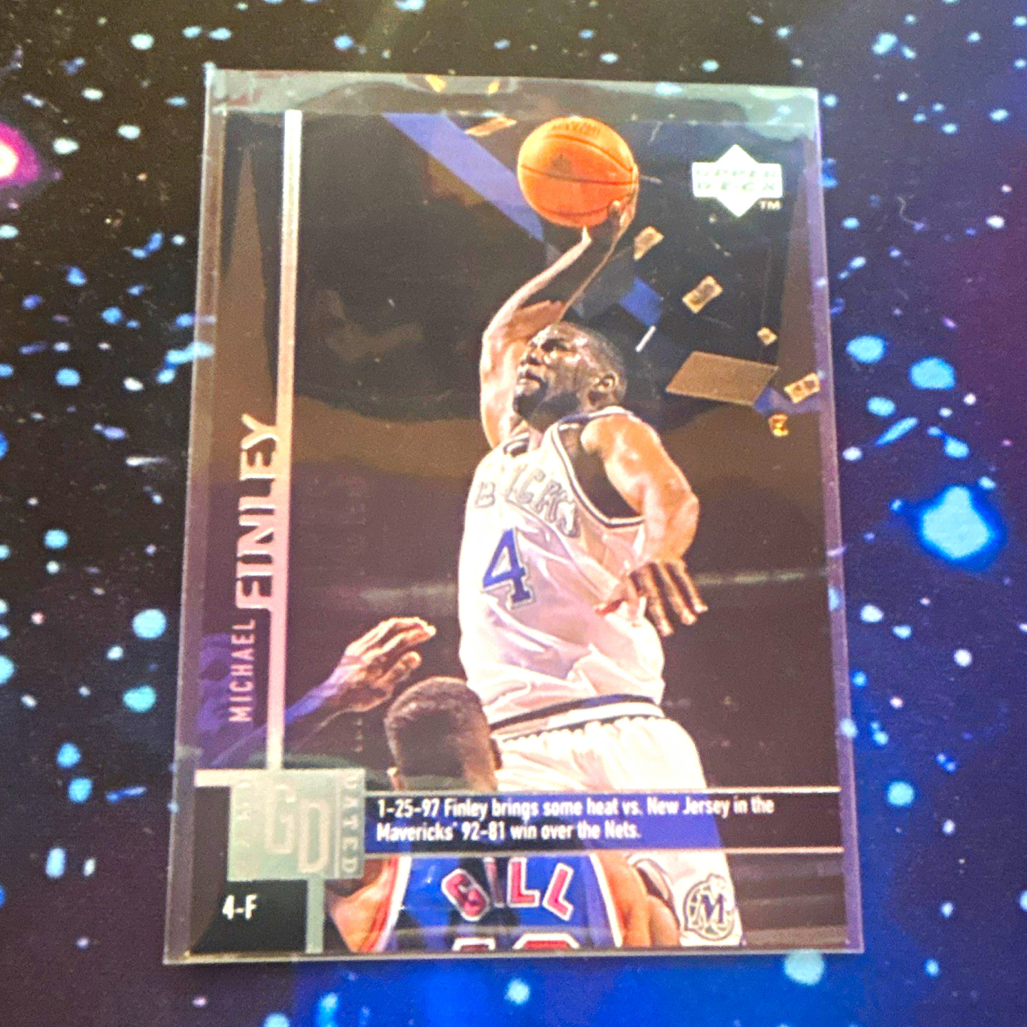 Upper Deck 1997-98 Michael Finley Dallas Mavericks Game Dated Foil #25