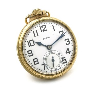 1925 Elgin Size 16s 21j Railroad Grade 478 Open Face Mens Pocket Watch #WB5830-1