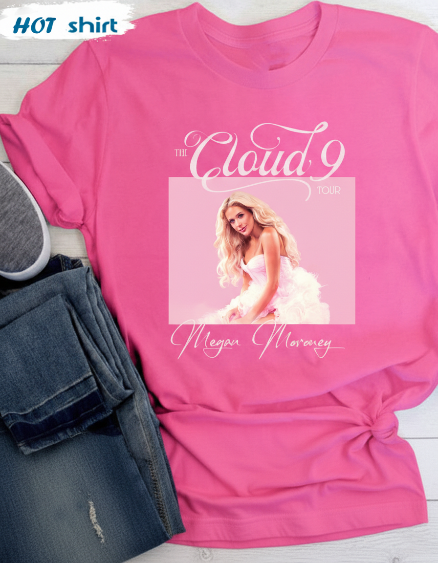 Hot Megan Moroney The Cloud 9 Unisex Light Pink Short Sleeve T Shirt-image