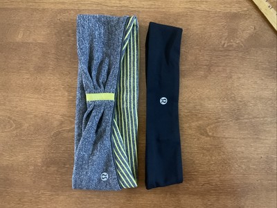 Lululemon Fly away tamer/Luxtreme Training Headband & Gray Stripe Headband