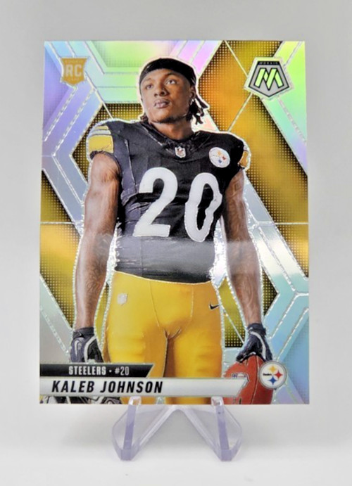 2025 Panini Mosaic - Kaleb Johnson Photo Variation Silver Prizm #289 RC Steelers