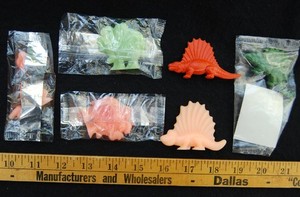 [ 1980s - 1990s Post Pebbles Cereal Premiums Lot of 6 Dinosaur Vintage Figures ]