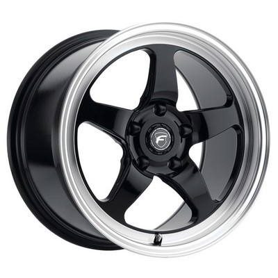 Forgestar Wheels D5 Drag 15x10 +50 Gloss Black Machined 5x114.3 5x4.5 (QTY 1)