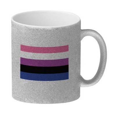 Gender fluid Flagge Gleichberechtigung Glitzer-Kaffeebecher