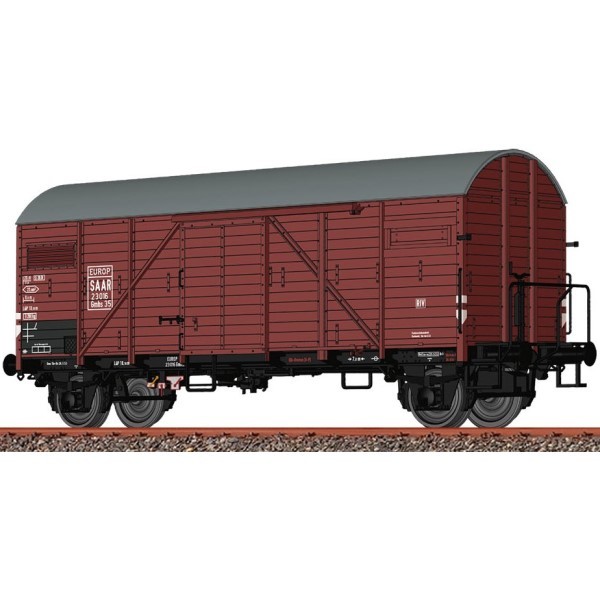 Brawa 50728 Gedeckter GüTerwagen Gmhs35 'Europ', Saar, Ep.Iii H0 + Neu-image