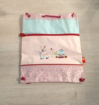 Sigikid Sportbeutel Turnbeutel Rucksack Mädchen - NEUWERTIG abwaschbar rosa mint