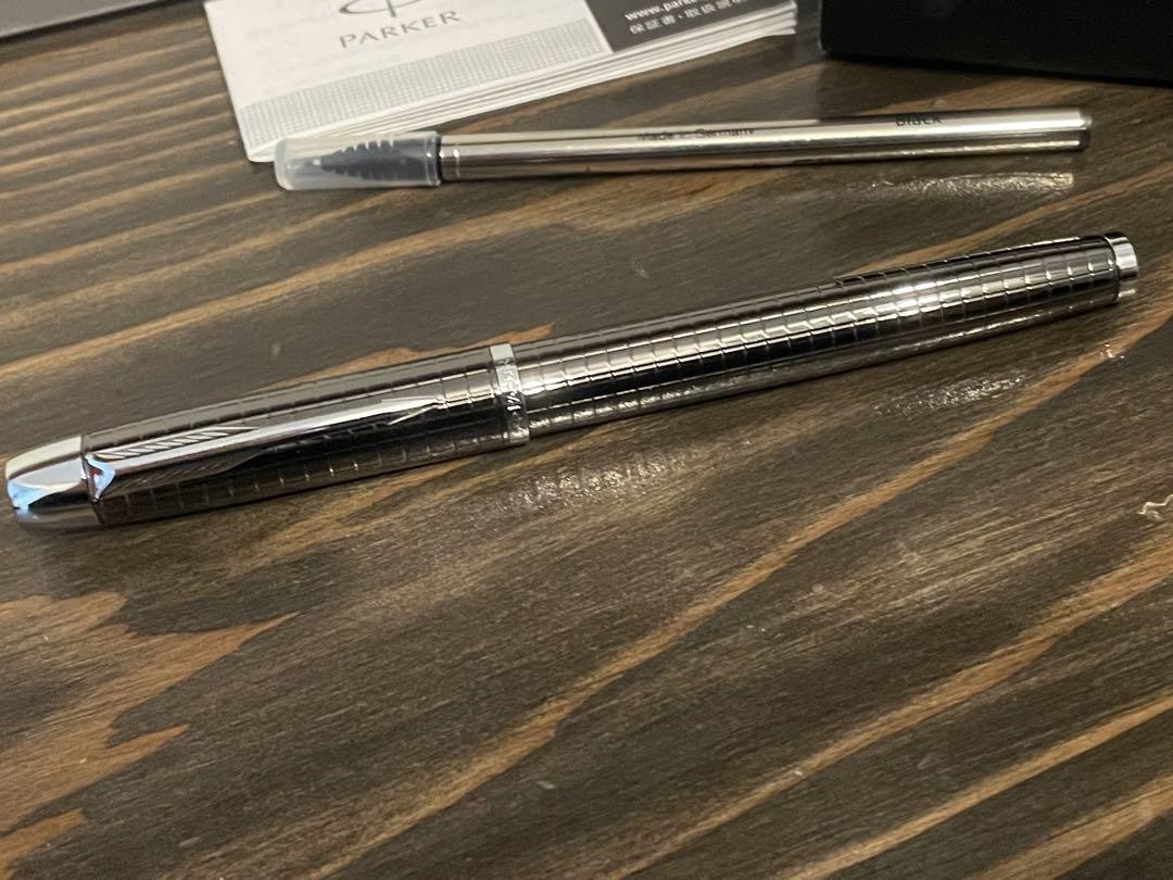 PARKER IM プレミアム 5th Custom Chiselled CT PARKER 5th IM Premium Gunmetal Chiselled Pen CT AP015289 New in