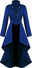 Steampunk Tailcoat Long Jacket Gothic Halloween Costumes Cosplay Women's 2XL