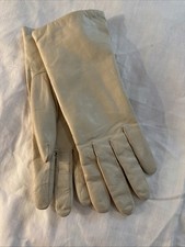 Vintage Aris Bone Womens Gloves 100 Cashmere Lining Size 7.5 NWT