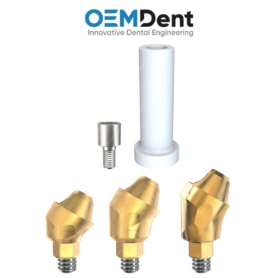 Dental Angulated Multi Unit 1.6 Plastic Sleeve Set 30° Noris  Compatible Int Hex