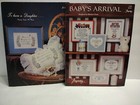 Lot of 2 Counted Cross Stitch Patterns Baby Daughter Theme