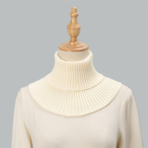 Women Knitted Turtleneck Dickey False Mock Blouse Half Top Collar Neck Cover - Picture 4 of 16