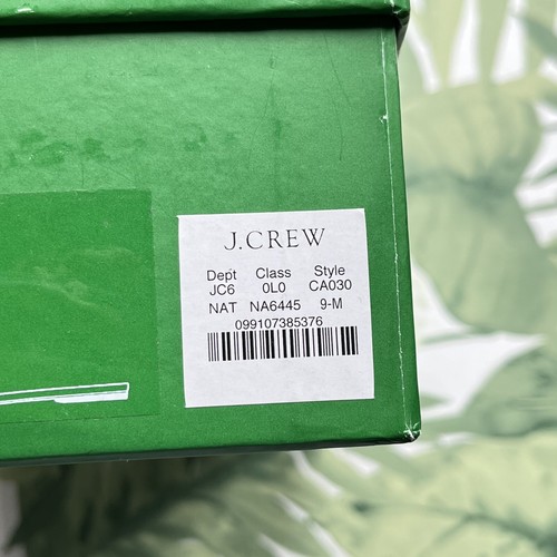 J.CREW Neu mit Etikett Capri-Pantoletten Perlmutt natürliche Pailletten Sandalen Größe 9 CA030 - Bild 8 von 8