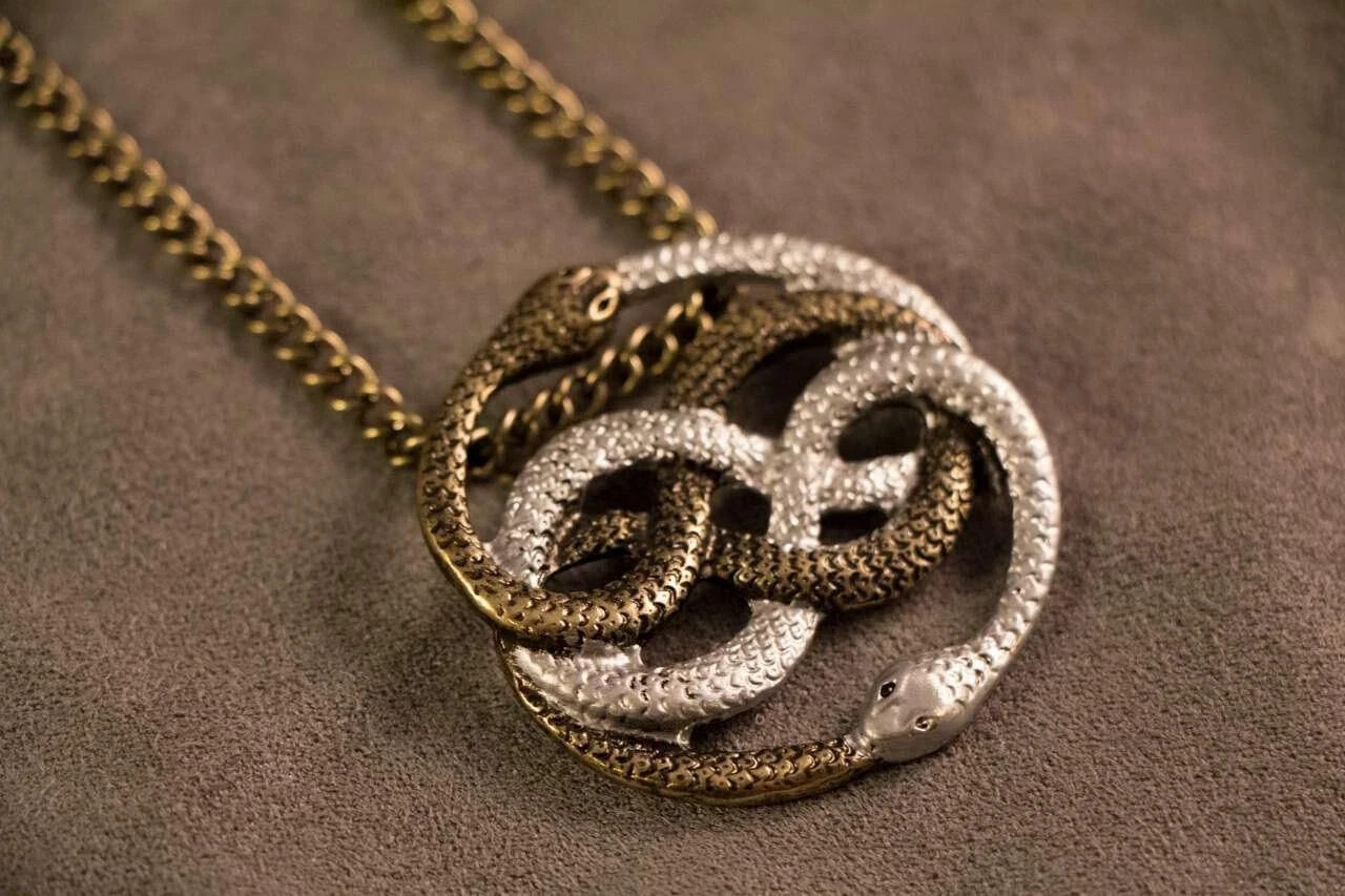 Auryn Necklace Pendant Gold & Silver (Inspired by the Neverending Story)