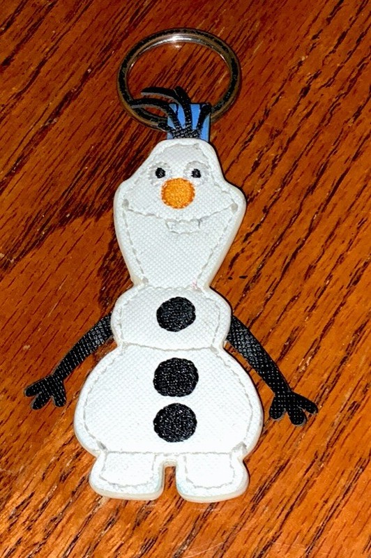 Disney Pixar Frozen Olaf Snowman Keychain 3" From The Broadway Musical