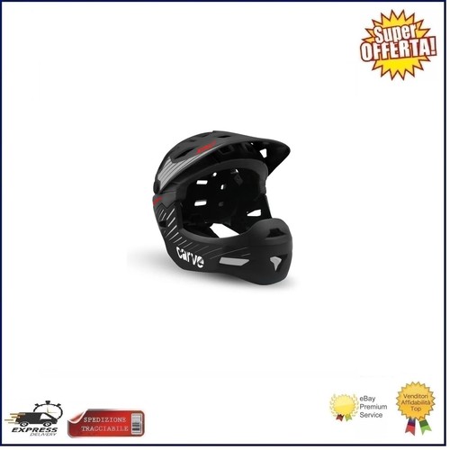 Casco Ciclismo Carve XM1 Integrale Bici Mtb Enduro XC Bicicletta Nero S  51-55cm | eBay