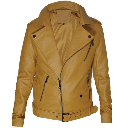 Giubbotto uomo ecopelle biker pelle giacca giubbino casual 1759 - Imagen 9 de 19