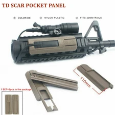 Tactical Pocket Panel Remote Flashlight Switch Rail Pads Set PEQ SF/NE Light-DE