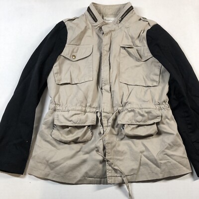 Daniel Rainn Tan Black Utility Jacket Woman s  Sz M A2109
